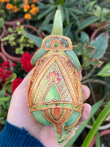 Hand Painted Green Stone <b>Elephant</b> Figurine Carved <b>Decorative</b> Animal Statue Home Feng Shui Gift Environmentally Friendly - Product Image 5