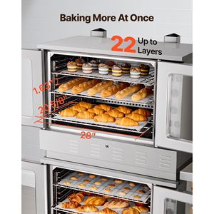Four à convection au gaz commercial de taille standard de 14 pieds cubes, double niveau, 40 000 BTU x 2 brûleurs puissants, compatible gaz naturel, neuf - Product Image 5