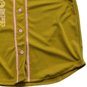Golden Baseball <b>Shirt</b> Custom Team Uniform Short Sleeve Button Front Sports Jersey with Classic Design for Players Fans - Product Image 6