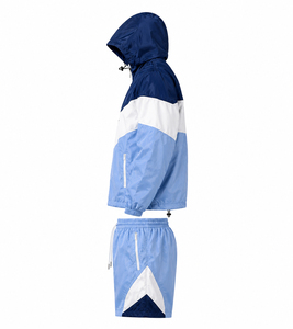 New Demanding Custom Logo Men's Windbreaker Hoodies Shorts Sets Lightweight Nylon Activewear Running Gym Fitness Sports <b>Suit</b> Men - Product Image 1