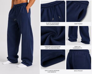 Pantalones deportivos extragrandes, súper suaves y cómodos, pantalones jogger holgados de felpa, estilo casual, corte holgado, ropa urbana, cintura elástica, pantalones personalizados - Product Image 2
