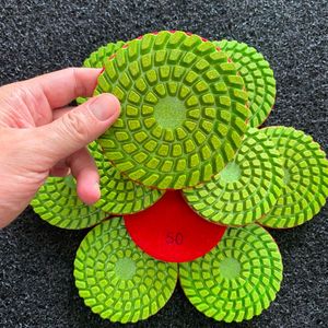 100mm KA+ Diamond <b>Polishing</b> Pad 6.5mm Thickness Resin Bond Medium Hardness OEM for Granite Marble and Concrete Floors - Product Image 6