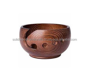 Handmade Wooden Yarn <b>Bowl</b> Yarn Holder Rosewood <b>Knitting</b> Crochet Thread Storage Box Yarn Ball <b>Bowl</b> Gift for Mother Birthday - Product Image 2