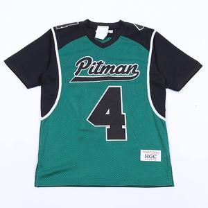 Camiseta de malla estilo retro de los 90 con cuello en V, jersey de fútbol americano con logo bordado personalizado para hombre - Product Image 4