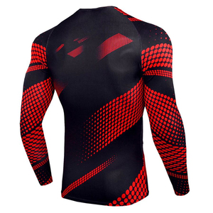 Men Rash Guard Gym Compression Shirt Quick Dry Long Sleeve Workout quick dry breathable for swimming <b>surfing</b> and athletic - Product Image 6