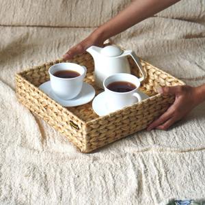 Panier de rangement artisanal en osier jaune naturel, tissé à la main, vente en gros, écologique, fabriqué au Vietnam - Product Image 3