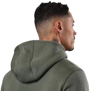 Sweat à capuche décontracté en molleton vert olive pour homme, à manches longues, idéal pour le sport et l'hiver - Product Image 4