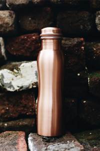 Botella de Agua de Cobre Puro con Acabado Semifabricado, Frasco Metálico para Hidratación, Proveedor Mayorista - Product Image 3