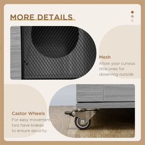 Appartamento per Gatti Stile Villa con Ruote, Tiragraffi e Tirapiedi per Gatti - Product Image 5
