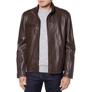 Veste en cuir véritable en cuir de vachette de qualité supérieure mode pour hommes nouvelle veste en cuir décontractée pour hommes veste en cuir coupe ajustée à la mode - Product Image 1