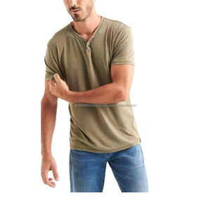 T-shirt uni décontracté de qualité supérieure, coupe ajustée, tissu en coton élasthanne respirant et écologique, 220 GSM, manches courtes pour - Product Image 5