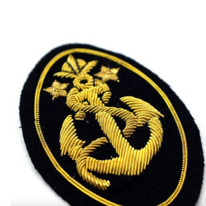 Nuevo Insignia de Lona Bordada a Mano de Alta Calidad, Totalmente Personalizada, con Logotipo 3D en Hilos Metálicos, para Uniformes - Product Image 4