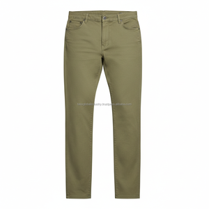 Men's Slim Fit <b>Chino</b> Pants Brown Mid Waist Solid Custom OEM Wholesale - Product Image 5
