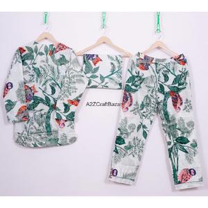 Conjunto de Pijama de Algodón Estampado para Mujer, Camiseta de Manga Larga con Pantalón Largo, Ropa de Dormir Cómoda y Transpirable para el Hogar - Product Image 6