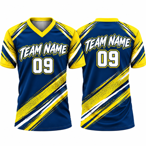 Unisex Sublimated V-Neck Jersey Unisex Short Sleeve Moisture Wicking 100% Polyester Team <b>Apparel</b> for Adults <b>Sport</b> <b>Apparel</b> - Product Image 1