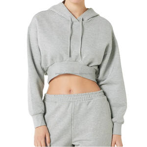 เสื้อฮู้ดผู้หญิงสไตล์สั้นพิเศษพร้อมพิมพ์โลโก้ตามสั่งเสื้อสเวตเชิ้ตมีฮู้ดเสื้อแขนยาวสำหรับฤดูใบไม้ร่วงและฤดูหนาว - Product Image 6