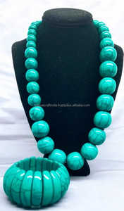 Collar de Resina Geométrico Estilo Americano para Mujer, Joyería Bohemia Moderna, Cadena de Epoxi Hecha a Mano para Bodas y Fiestas - Product Image 4