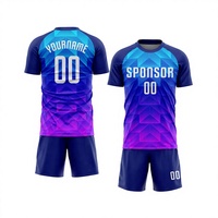 Ensemble de maillots de football respirants pour hommes, nouvelle saison, uniformes, chaussettes, 100% polyester, impression numérique, nom d'équipe personnalisé