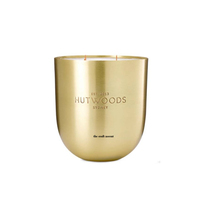 Bougie parfumée de luxe dans un pot en laiton doré, mélange de cire de soja naturelle coulée à la main, pour parfumer la maison et offrir en gros.