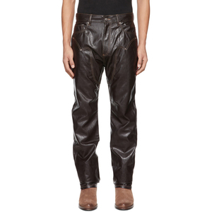 Pantalon en cuir léger de haute qualité à 100 %, coupe décontractée, longueur standard, avec tissu respirant, coupe-vent et à séchage rapide, pantalon en cuir pour homme - Product Image 6