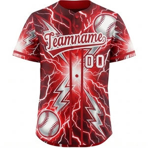 เสื้อเบสบอลโพลีเอสเตอร์ 100% แบบสั่งทำขายส่งสำหรับเด็กผู้ชาย เสื้อซอฟต์บอลติดกระดุมเนื้อนุ่มพร้อมการพิมพ์แบบระเหิดสำหรับเด็ก - Product Image 1