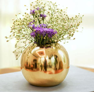 Coastal Design Handcrafted Golden Metal Flower <b>Vase</b> and Iron Floor Flower <b>Stand</b> for Wedding and Easter Occasions at Best Prices - Product Image 4