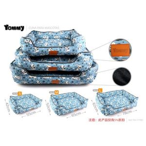 Set Cuccia per Cani Yommy Stampata con Motivo Ossa e Stelle, Cuscino Morbido per Cani Taglie S M L - Product Image 2