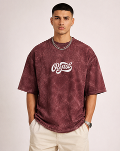Camiseta Casual de Manga Corta para Hombre Rits, Corte Regular, 100% Algodón, Transpirable, Ecológica, 240g, Jersey Lavado, Cuello Redondo - Product Image 2