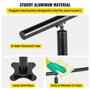 Dispositivi di Assistenza: Corrimano in Alluminio Nero da 3 Piedi per Anziani, Kit Ringhiera per Scale con Angolo Regolabile da 1-3 Gradini - Product Image 5