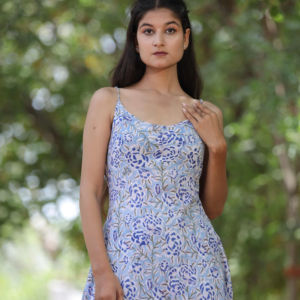 Vestido elegante de algodón hecho a mano indio para mujer, vestido de fiesta a la moda, vestido de novia para verano, regalo personalizado, vestido personalizado a la venta - Product Image 2