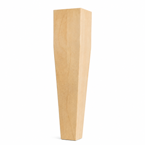 Pieds carrés coniques en bois massif non finis pour îlot de cuisine, table, armoire, comptoir, colonnes de support, poteau en bois massif - Product Image 1