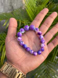 Certified Sugilite <b>Bracelet</b>: Sugilite <b>Beads</b> <b>Bracelet</b> (9.5-13mm) - Product Image 2