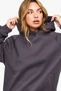 Sweat-shirts et pulls à capuche pour femmes en molleton 100% coton, surdimensionnés, style streetwear d'hiver, logo sur le devant - Product Image 3