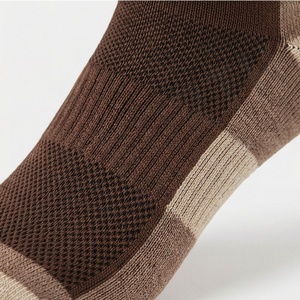 Brown Crew <b>Socks</b> Solid Color Knitted Breathable Cotton Polyester Spandex Adult Casual Daily Wear Autumn Style - Product Image 5