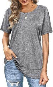 Camiseta de Mujer con Lavado Ácido, Estilo Casual Moderno, Tela Ligera, Ajuste Cómodo, Atuendo Urbano de Verano a la Moda, Alta Calidad - Product Image 3