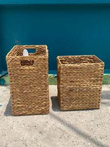 Panier en jacinthe d'eau naturelle du Vietnam, en fibre tressée, pour le rangement du linge, des jouets, des vêtements, des couvertures et l'organisation de la maison - Product Image 4