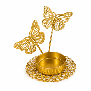 Quemador de Aceites Esenciales de Latón Puro Hecho a Mano, Portavelas de Metal Dorado de Lujo y Calentador de Cera Aromática Minimalista - Product Image 5