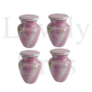Pink Swirl Cremation Urn <b>Memorial</b> Ash Container Elegant <b>Keepsake</b> Funeral Premium Quality Durable Spiritual Remembrance - Product Image 2