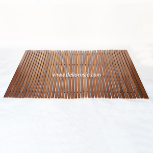 Tapis de douche en bois de teck naturel fait main antidérapant pour salle de bain moderne et décoration intérieure - Product Image 2