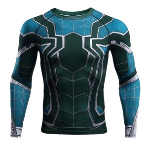 เสื้อรัดกล้ามเนื้อ MMA สำหรับผู้ชาย แขนยาว สำหรับ BJJ ยืดได้ 4 ทิศทาง ซับเหงื่อ ระบายอากาศดี เหมาะสำหรับฝึกซ้อม สไตล์ยุโรปและอเมริกา - Product Image 2