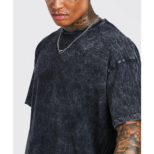 T-shirt uni 100 % coton délavé à l'acide de la meilleure qualité du fabricant pakistanais pour hommes, service ODM/OEM, impression douce et écologique - Product Image 3