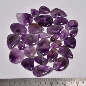 Cabujón de Amatista Chevron Natural Pulido a Mano, Gema de Cristal Morado para Joyería Feng Shui, Anillos, Colgantes y Pendientes - Product Image 4