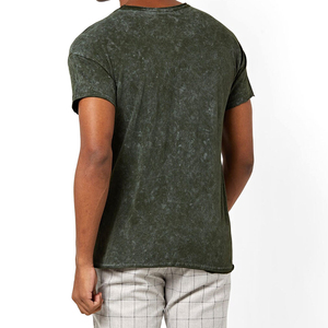 T-shirts Homme en Gros Effet Délavé Streetwear Polyester/Coton Séchage Rapide Sérigraphie Logo Personnalisé Coupe Oversize Design Vintage - Product Image 3