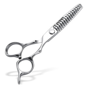 Ciseaux pour la réduction de la densité des cheveux, fabriqués en acier japonais VG10 pour une texturisation précise, un mélange de textures et une coupe sans effort - Product Image 1