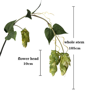 Fleur artificielle toucher réel, vigne de houblon, houblon de bière, verdure luxuriante, décoration de ferme, arrangement floral, caoutchouc souple, fait main - Product Image 2