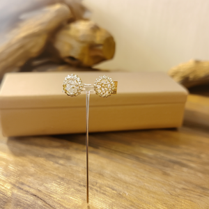 Fashion Stud <b>Earrings</b>-Designer Golden and German Silver <b>Hook</b> <b>Earrings</b> - Product Image 3