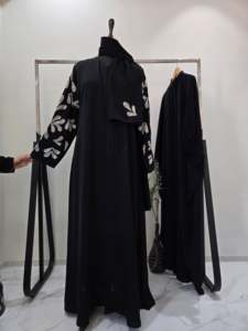 Venta al por Mayor de Abayas de Seda Satinada Hechas a Mano, Hermosas y Modestas, Estilo Dubai, Ropa Tradicional Islámica para Mujer, Ligera, para Ramadán - Product Image 3