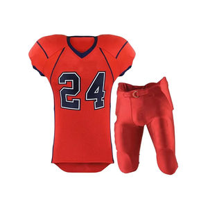 Customizable High-End American Football Jersey Breathable Spandex/Cotton Fabric Adults Uniform - Product Image 4