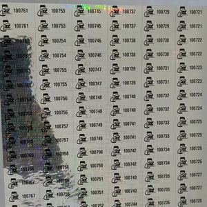 Etiqueta Holográfica PET Ecológica, Duradera, Resistente al Agua, Anti-Falsificación, con Código de Barras, Fuerte Adhesión, Térmica - Product Image 1