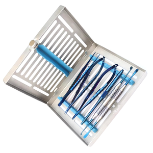 Kit de chirurgie implantaire Golden Crest Industries, couleur bleue personnalisée, instruments chirurgicaux micro-oraliens, outil d'implantologie dentaire - Product Image 2